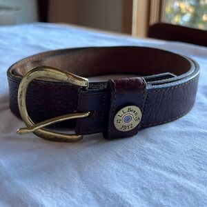 L.L. Bean men’s brown leather belt. Size 36